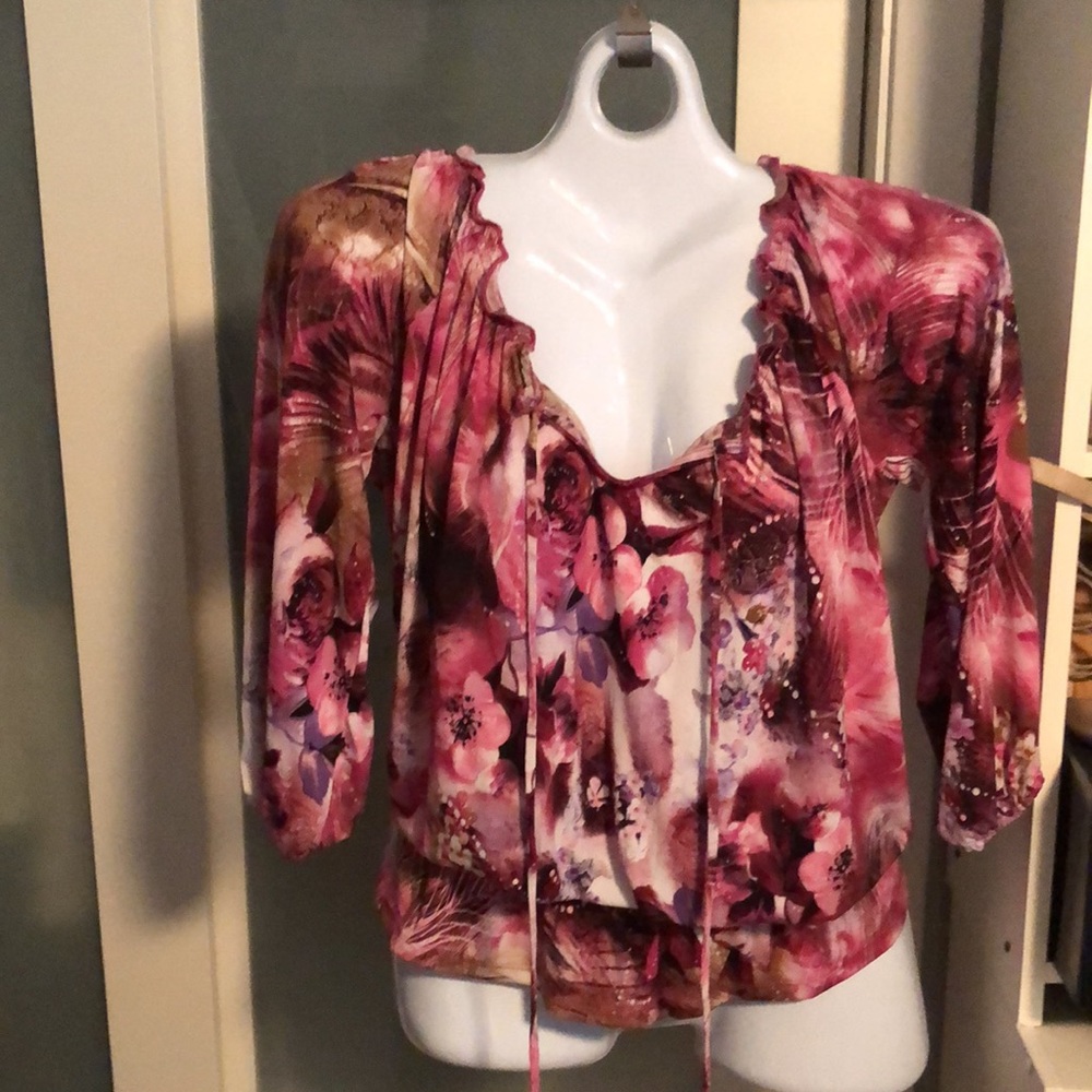 BOGO Katherine New York Pink Peasant Blouse